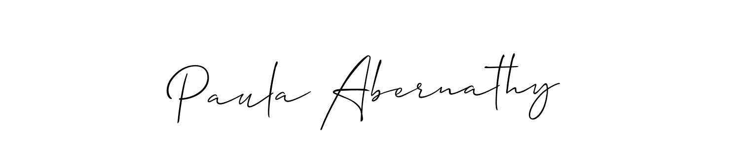 Make a beautiful signature design for name Paula Abernathy. With this signature (Allison_Script) style, you can create a handwritten signature for free. Paula Abernathy signature style 2 images and pictures png