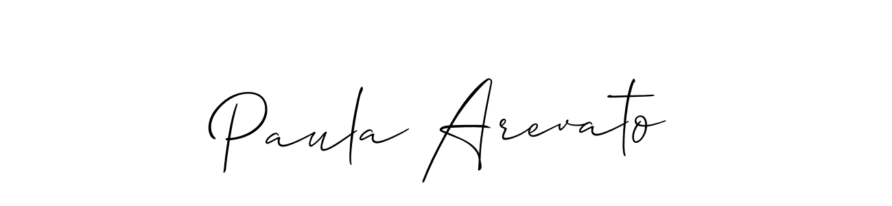 You should practise on your own different ways (Allison_Script) to write your name (Paula Arevato) in signature. don't let someone else do it for you. Paula Arevato signature style 2 images and pictures png