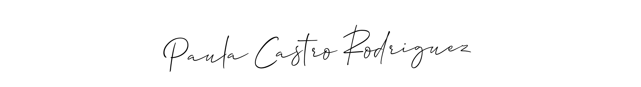 You should practise on your own different ways (Allison_Script) to write your name (Paula Castro Rodriguez) in signature. don't let someone else do it for you. Paula Castro Rodriguez signature style 2 images and pictures png