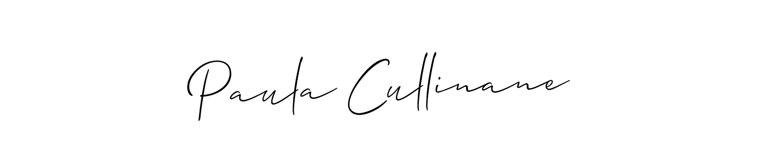 Use a signature maker to create a handwritten signature online. With this signature software, you can design (Allison_Script) your own signature for name Paula Cullinane. Paula Cullinane signature style 2 images and pictures png