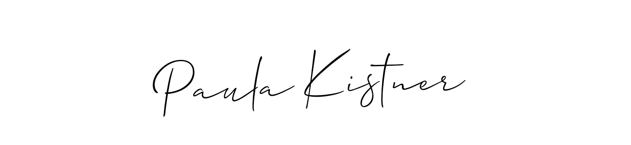 It looks lik you need a new signature style for name Paula Kistner. Design unique handwritten (Allison_Script) signature with our free signature maker in just a few clicks. Paula Kistner signature style 2 images and pictures png