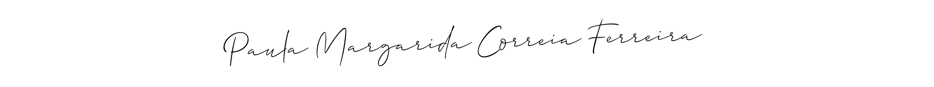 Make a short Paula Margarida Correia Ferreira signature style. Manage your documents anywhere anytime using Allison_Script. Create and add eSignatures, submit forms, share and send files easily. Paula Margarida Correia Ferreira signature style 2 images and pictures png