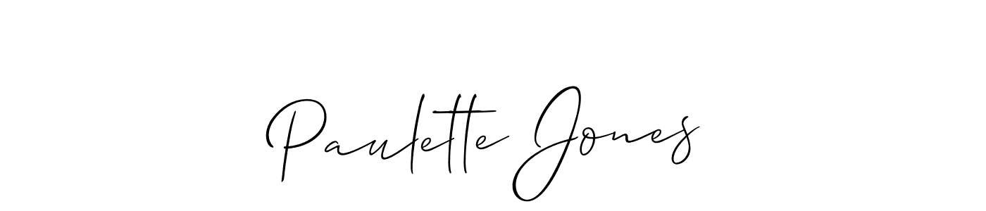 Paulette Jones stylish signature style. Best Handwritten Sign (Allison_Script) for my name. Handwritten Signature Collection Ideas for my name Paulette Jones. Paulette Jones signature style 2 images and pictures png