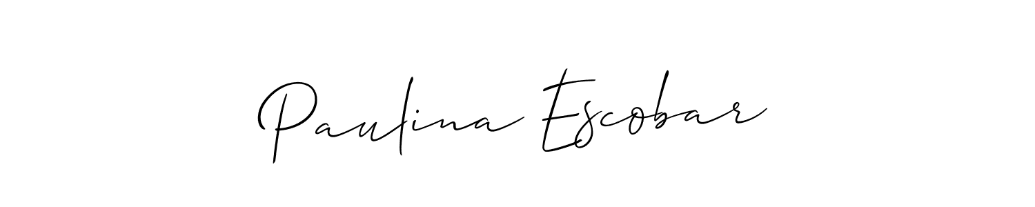 How to make Paulina Escobar signature? Allison_Script is a professional autograph style. Create handwritten signature for Paulina Escobar name. Paulina Escobar signature style 2 images and pictures png