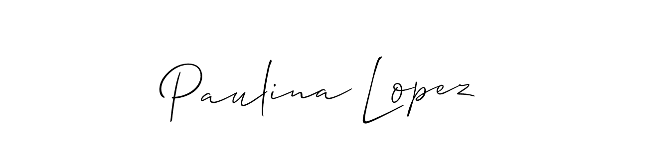 How to Draw Paulina Lopez signature style? Allison_Script is a latest design signature styles for name Paulina Lopez. Paulina Lopez signature style 2 images and pictures png