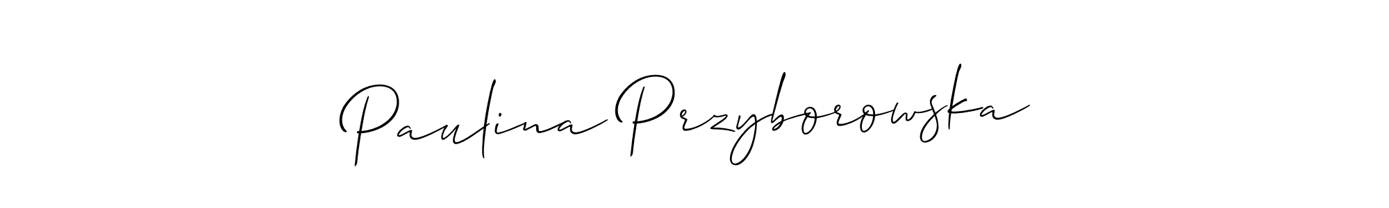 Make a short Paulina Przyborowska signature style. Manage your documents anywhere anytime using Allison_Script. Create and add eSignatures, submit forms, share and send files easily. Paulina Przyborowska signature style 2 images and pictures png