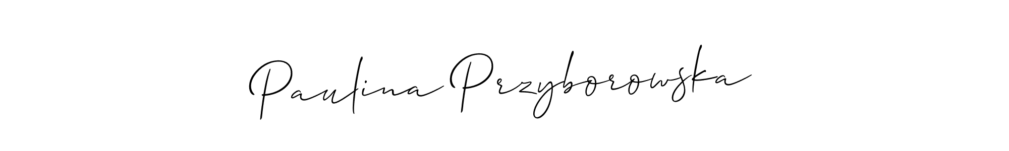 Make a short Paulina Przyborowska signature style. Manage your documents anywhere anytime using Allison_Script. Create and add eSignatures, submit forms, share and send files easily. Paulina Przyborowska signature style 2 images and pictures png