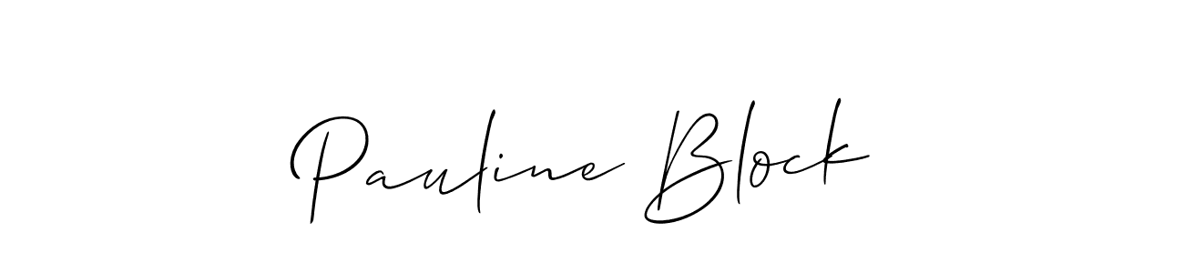 Design your own signature with our free online signature maker. With this signature software, you can create a handwritten (Allison_Script) signature for name Pauline Block. Pauline Block signature style 2 images and pictures png