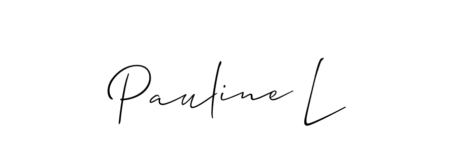 Use a signature maker to create a handwritten signature online. With this signature software, you can design (Allison_Script) your own signature for name Pauline L. Pauline L signature style 2 images and pictures png