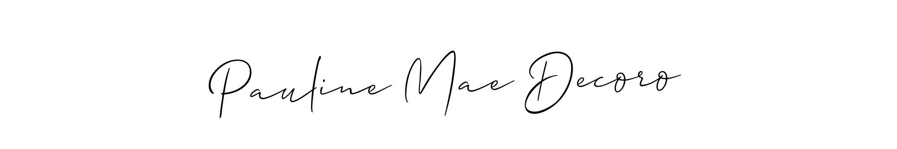 Also You can easily find your signature by using the search form. We will create Pauline Mae Decoro name handwritten signature images for you free of cost using Allison_Script sign style. Pauline Mae Decoro signature style 2 images and pictures png