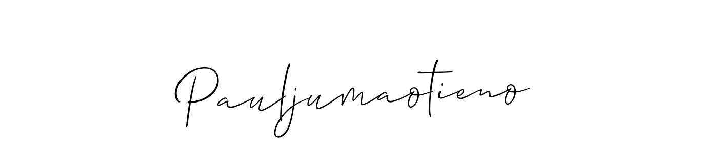 Create a beautiful signature design for name Pauljumaotieno. With this signature (Allison_Script) fonts, you can make a handwritten signature for free. Pauljumaotieno signature style 2 images and pictures png