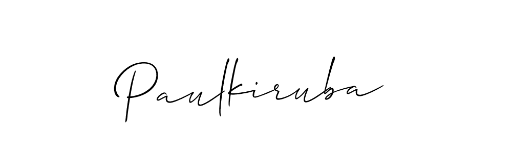 The best way (Allison_Script) to make a short signature is to pick only two or three words in your name. The name Paulkiruba include a total of six letters. For converting this name. Paulkiruba signature style 2 images and pictures png
