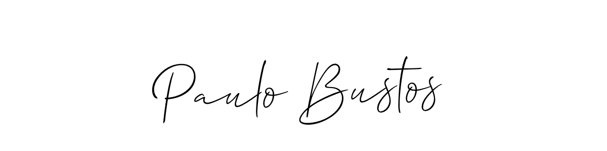 Paulo Bustos stylish signature style. Best Handwritten Sign (Allison_Script) for my name. Handwritten Signature Collection Ideas for my name Paulo Bustos. Paulo Bustos signature style 2 images and pictures png