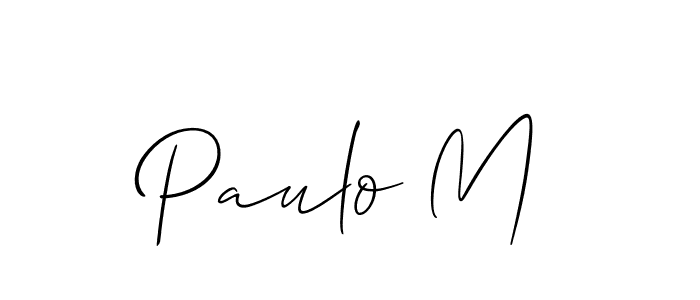 Make a beautiful signature design for name Paulo M. Use this online signature maker to create a handwritten signature for free. Paulo M signature style 2 images and pictures png
