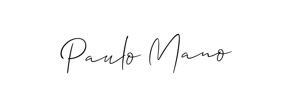 Similarly Allison_Script is the best handwritten signature design. Signature creator online .You can use it as an online autograph creator for name Paulo Mano. Paulo Mano signature style 2 images and pictures png