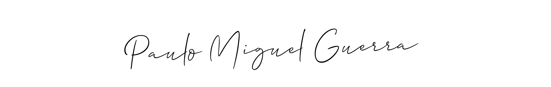 It looks lik you need a new signature style for name Paulo Miguel Guerra. Design unique handwritten (Allison_Script) signature with our free signature maker in just a few clicks. Paulo Miguel Guerra signature style 2 images and pictures png