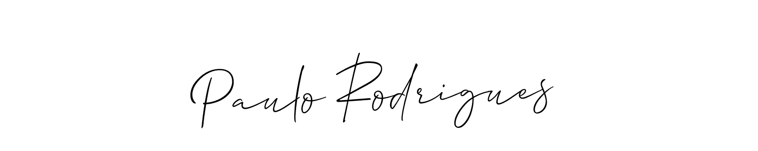 Design your own signature with our free online signature maker. With this signature software, you can create a handwritten (Allison_Script) signature for name Paulo Rodrigues. Paulo Rodrigues signature style 2 images and pictures png