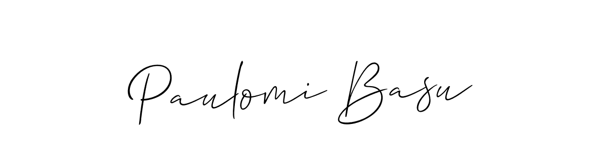 You should practise on your own different ways (Allison_Script) to write your name (Paulomi Basu) in signature. don't let someone else do it for you. Paulomi Basu signature style 2 images and pictures png