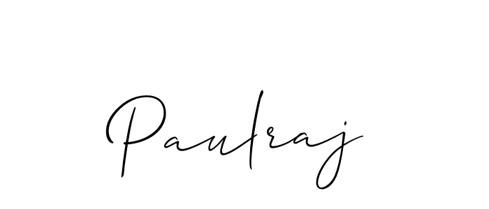 Create a beautiful signature design for name Paulraj. With this signature (Allison_Script) fonts, you can make a handwritten signature for free. Paulraj signature style 2 images and pictures png