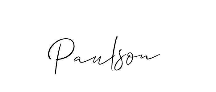 Allison_Script is a professional signature style that is perfect for those who want to add a touch of class to their signature. It is also a great choice for those who want to make their signature more unique. Get Paulson name to fancy signature for free. Paulson signature style 2 images and pictures png