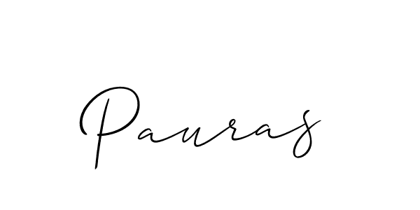 Design your own signature with our free online signature maker. With this signature software, you can create a handwritten (Allison_Script) signature for name Pauras. Pauras signature style 2 images and pictures png