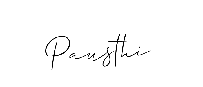 How to Draw Pausthi signature style? Allison_Script is a latest design signature styles for name Pausthi. Pausthi signature style 2 images and pictures png