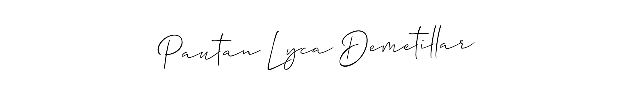 Design your own signature with our free online signature maker. With this signature software, you can create a handwritten (Allison_Script) signature for name Pautan Lyca Demetillar. Pautan Lyca Demetillar signature style 2 images and pictures png