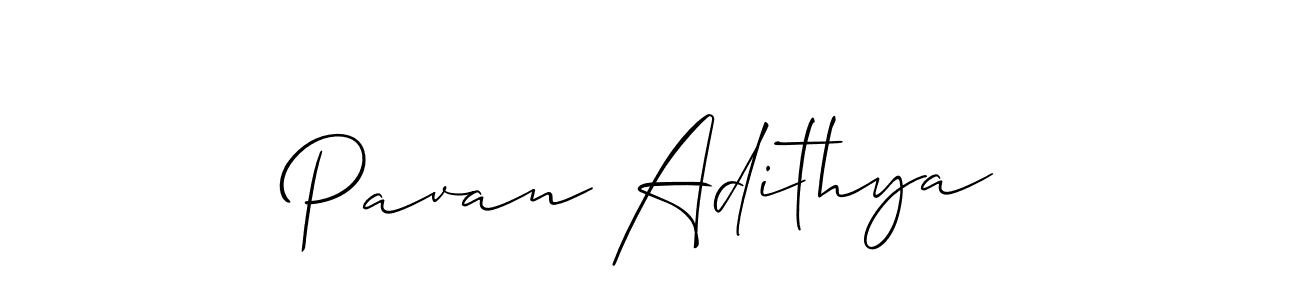 Design your own signature with our free online signature maker. With this signature software, you can create a handwritten (Allison_Script) signature for name Pavan Adithya. Pavan Adithya signature style 2 images and pictures png