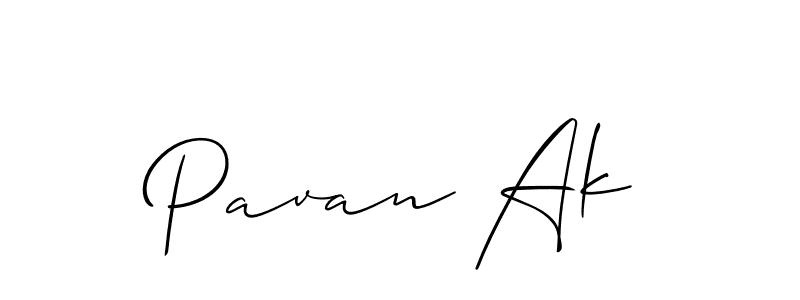 Create a beautiful signature design for name Pavan Ak. With this signature (Allison_Script) fonts, you can make a handwritten signature for free. Pavan Ak signature style 2 images and pictures png