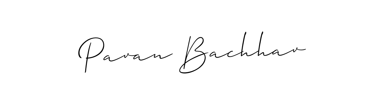 Also we have Pavan Bachhav name is the best signature style. Create professional handwritten signature collection using Allison_Script autograph style. Pavan Bachhav signature style 2 images and pictures png