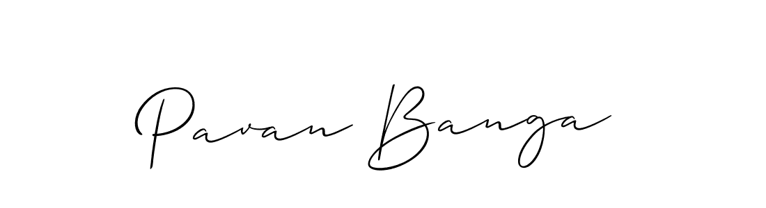 How to Draw Pavan Banga signature style? Allison_Script is a latest design signature styles for name Pavan Banga. Pavan Banga signature style 2 images and pictures png