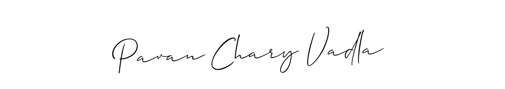 How to make Pavan Chary Vadla signature? Allison_Script is a professional autograph style. Create handwritten signature for Pavan Chary Vadla name. Pavan Chary Vadla signature style 2 images and pictures png