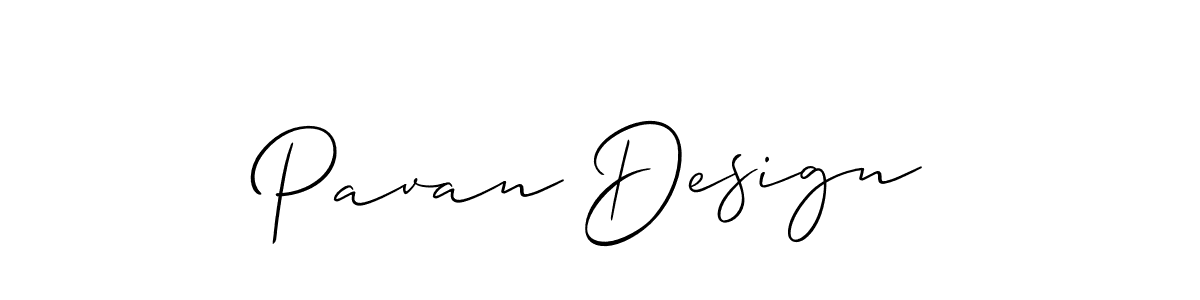 Pavan Design stylish signature style. Best Handwritten Sign (Allison_Script) for my name. Handwritten Signature Collection Ideas for my name Pavan Design. Pavan Design signature style 2 images and pictures png