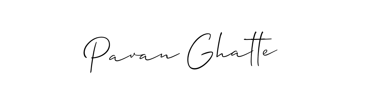 How to make Pavan Ghatte name signature. Use Allison_Script style for creating short signs online. This is the latest handwritten sign. Pavan Ghatte signature style 2 images and pictures png