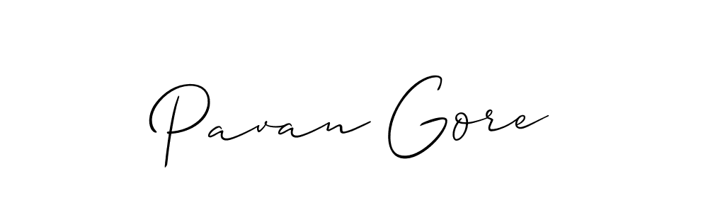 How to Draw Pavan Gore signature style? Allison_Script is a latest design signature styles for name Pavan Gore. Pavan Gore signature style 2 images and pictures png