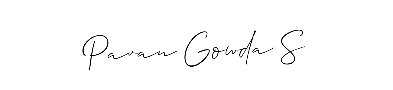 Pavan Gowda S stylish signature style. Best Handwritten Sign (Allison_Script) for my name. Handwritten Signature Collection Ideas for my name Pavan Gowda S. Pavan Gowda S signature style 2 images and pictures png