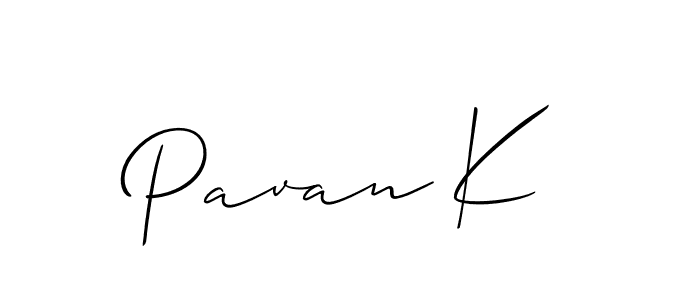 Pavan K stylish signature style. Best Handwritten Sign (Allison_Script) for my name. Handwritten Signature Collection Ideas for my name Pavan K. Pavan K signature style 2 images and pictures png