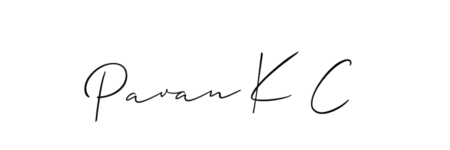 Also we have Pavan K C name is the best signature style. Create professional handwritten signature collection using Allison_Script autograph style. Pavan K C signature style 2 images and pictures png