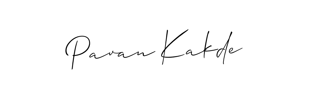 Make a beautiful signature design for name Pavan Kakde. With this signature (Allison_Script) style, you can create a handwritten signature for free. Pavan Kakde signature style 2 images and pictures png