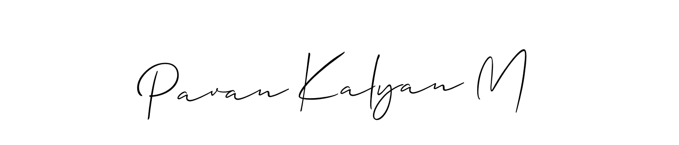 The best way (Allison_Script) to make a short signature is to pick only two or three words in your name. The name Pavan Kalyan M include a total of six letters. For converting this name. Pavan Kalyan M signature style 2 images and pictures png