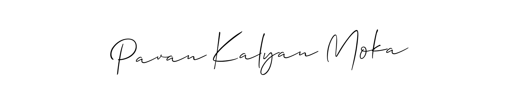 if you are searching for the best signature style for your name Pavan Kalyan Moka. so please give up your signature search. here we have designed multiple signature styles  using Allison_Script. Pavan Kalyan Moka signature style 2 images and pictures png