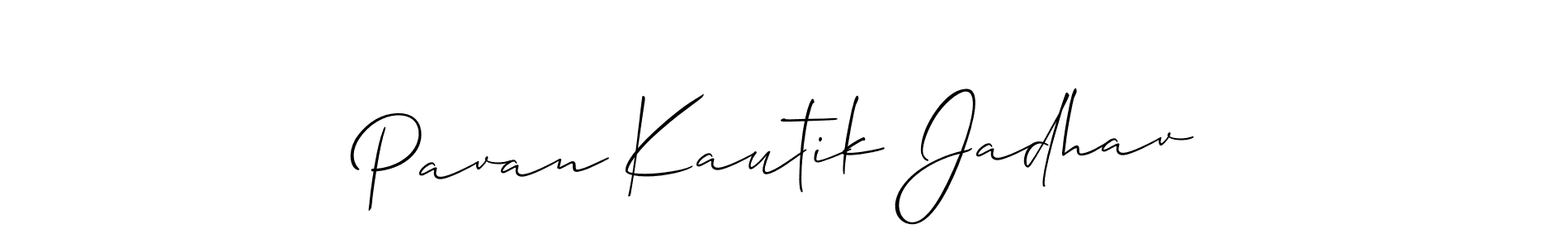 How to make Pavan Kautik Jadhav signature? Allison_Script is a professional autograph style. Create handwritten signature for Pavan Kautik Jadhav name. Pavan Kautik Jadhav signature style 2 images and pictures png