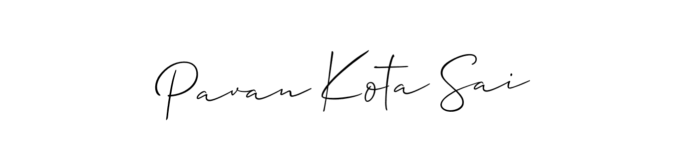 Also we have Pavan Kota Sai name is the best signature style. Create professional handwritten signature collection using Allison_Script autograph style. Pavan Kota Sai signature style 2 images and pictures png