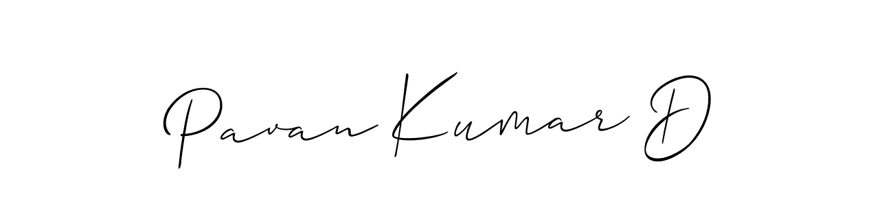 How to make Pavan Kumar D name signature. Use Allison_Script style for creating short signs online. This is the latest handwritten sign. Pavan Kumar D signature style 2 images and pictures png