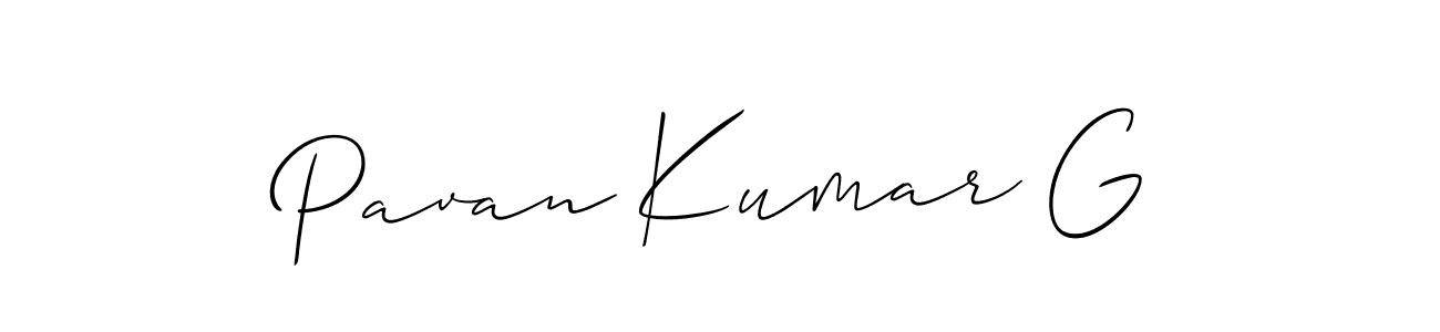 Allison_Script is a professional signature style that is perfect for those who want to add a touch of class to their signature. It is also a great choice for those who want to make their signature more unique. Get Pavan Kumar G name to fancy signature for free. Pavan Kumar G signature style 2 images and pictures png