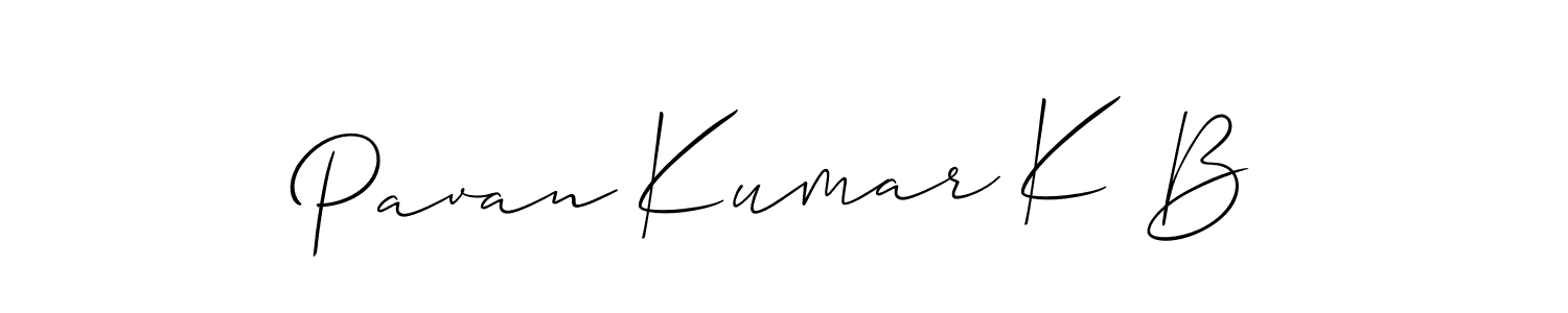 Pavan Kumar K B stylish signature style. Best Handwritten Sign (Allison_Script) for my name. Handwritten Signature Collection Ideas for my name Pavan Kumar K B. Pavan Kumar K B signature style 2 images and pictures png