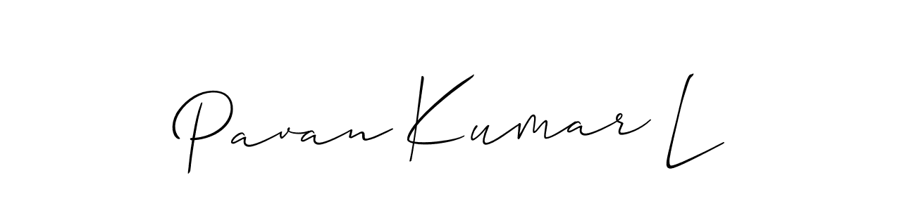 It looks lik you need a new signature style for name Pavan Kumar L. Design unique handwritten (Allison_Script) signature with our free signature maker in just a few clicks. Pavan Kumar L signature style 2 images and pictures png