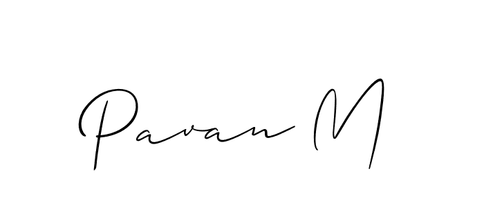 Design your own signature with our free online signature maker. With this signature software, you can create a handwritten (Allison_Script) signature for name Pavan M. Pavan M signature style 2 images and pictures png