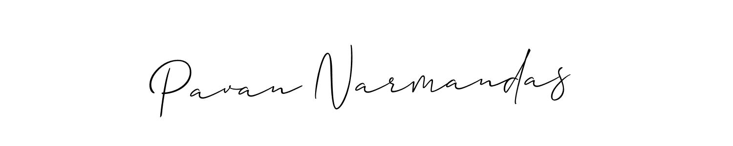 Use a signature maker to create a handwritten signature online. With this signature software, you can design (Allison_Script) your own signature for name Pavan Narmandas. Pavan Narmandas signature style 2 images and pictures png