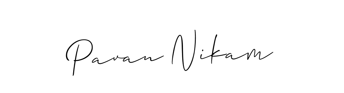 Make a short Pavan Nikam signature style. Manage your documents anywhere anytime using Allison_Script. Create and add eSignatures, submit forms, share and send files easily. Pavan Nikam signature style 2 images and pictures png